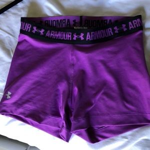 purple under armour shorts
